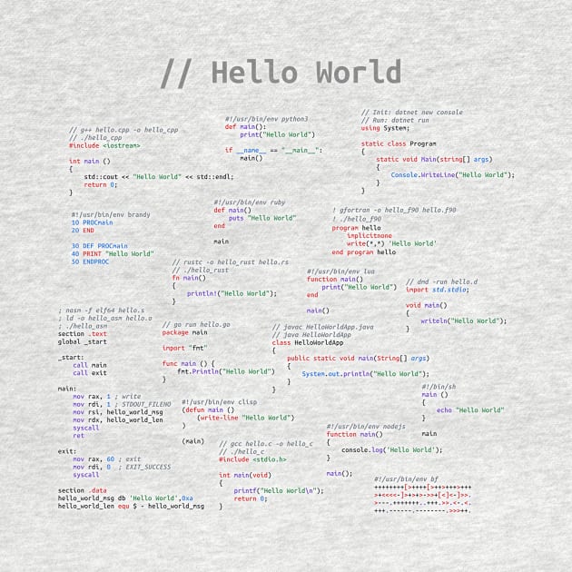 Hello World (Light Theme) by astrellonart